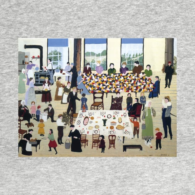 grandma moses - The Quilting Bee by QualityArtFirst